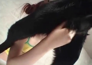 Licking a tight asshole of an animal